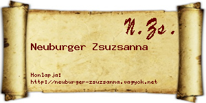 Neuburger Zsuzsanna névjegykártya